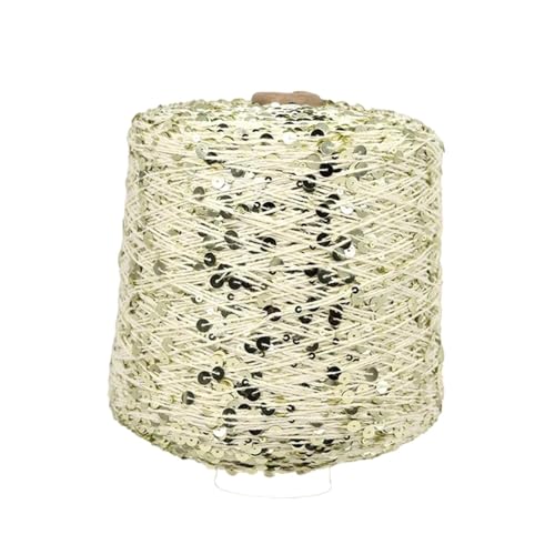 Sparkle Metallic Yarns 50g Pailletten Baumwollgarn zum Häkeln für Stricken Weben DIY Handwerk Zubehör 2PCS WOL135 von WOLTHID