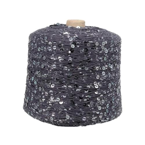 Sparkle Metallic Yarns 50g Pailletten Baumwollgarn zum Häkeln für Stricken Weben DIY Handwerk Zubehör 2PCS WOL633 von WOLTHID