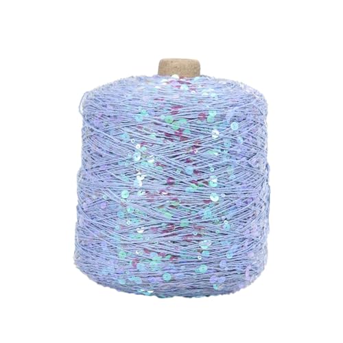 Sparkle Metallic Yarns 50g Pailletten Baumwollgarn zum Häkeln für Stricken Weben DIY Handwerk Zubehör 2PCS WOL928 von WOLTHID