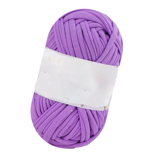 T-Shirt Tape Yarn Elastisches Stofftuch buntes Strick-T-Shirt-Garn dickes Häkelgarn für DIY-Handwerk Decke Kissen Häkelprojekte 1 Stück C02 von WOLTHID