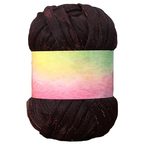 Yarn for Crochet Häkelgarn T-Shirt Garn glänzendes Garn Einfaches Strickgarn zum Häkeln Strickgarn für DIY Handarbeit 1PCS S21 von WOLTHID