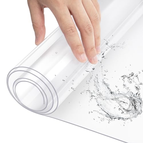 WOLTU Tischdecke 2 mm Wasserdicht Transparent | Durchsichtige Tischfolie aus PVC | Rechteckiger Tischschutz, Schutzfolie Klar Hitzebeständig Abwischbar, 100x200 cm von WOLTU