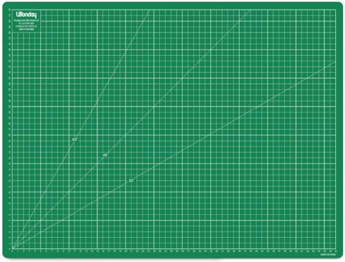 WONDAY Schneidematte, A2, 600 x 450 mm, selbstheilend, Grün von WONDAY