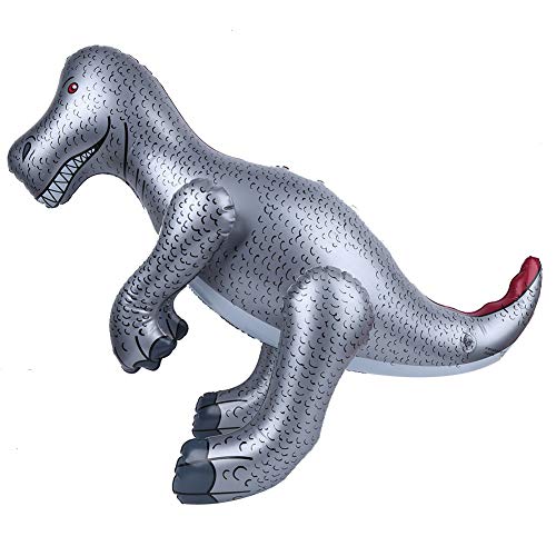 Simulation Dinosauriermodell Kinder Pool Party aufblasbares Bildungsspielzeug (Tyrannosaurus Rex Silver) von WONZHEC