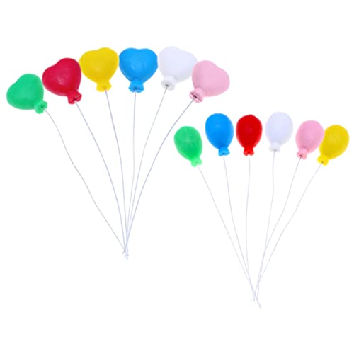 WOONEKY 1 Satz Mini Ballons Bunte Miniatur Ballon Toppers Für Cupcakes Dekoration Für Mini Häuser Und Gartenlandschaften Fotorequisiten Und Party Zubehör 12 Stück WOONEKY 1 Satz Mini Ballons Bunte Miniatur Ballon Toppers Für Cupcakes Dekoration Für Mini Häuser Und Gartenlandschaften Fotorequisiten Und Party Zubehör 12 Stück von WOONEKY