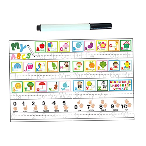 WOONEKY 1 Satz Wandaufkleber Aufkleber Für Den Kindergarten Alphabet-Diagramm Zum Aufhängen An Der Wand Diagramm Zum Lernen Von Buchstaben Für Kleinkinder Schlafzimmer Wandtattoos PVC von WOONEKY