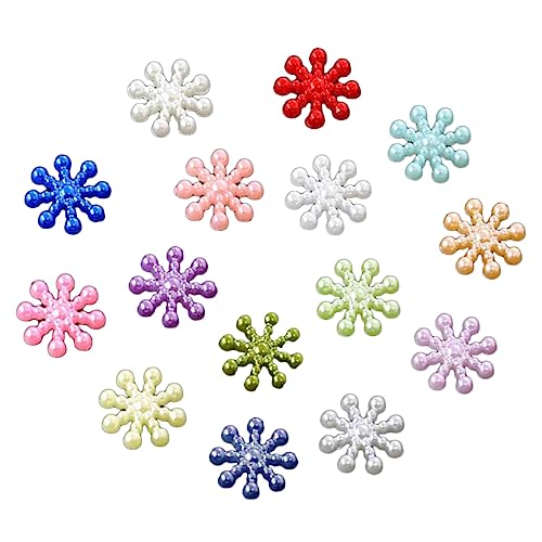 WOONEKY 1000 Stück 14 Mm Halbkugel ABS Schneeperlen Cremefarben Selbstklebende Perlen Für DIY Schmuck Ideal Für Perlenketten Handy Hüllen Dekoration Und Kreativprojekte von WOONEKY