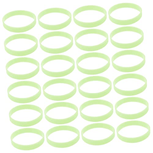 WOONEKY 100st Leuchtendes Silikonarmband Armbänder Party Favorisieren Nachtlauf Leuchtendes Armband Led-armband Glühend Bands Nachtlaufarmband Aufkleber Leuchtstab Blinkt Kieselgel Green von WOONEKY