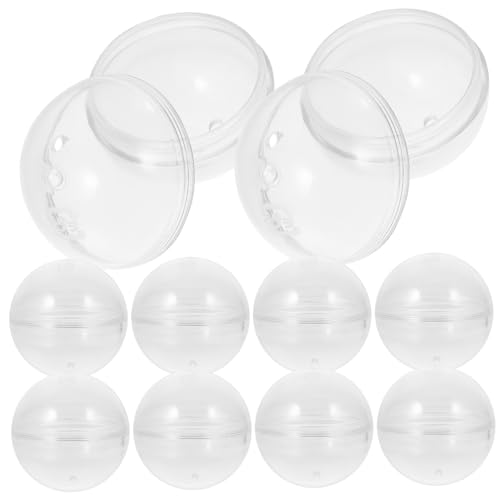 WOONEKY 10st Gacha-schale Multifunktionaler Leerer Ball Partygeschenke, Goodie-bags-stuffer Spielzeug Befüllbarer Ball Mit Kaugummiautomaten Befüllbare Bälle Packball Plastik Transparent von WOONEKY