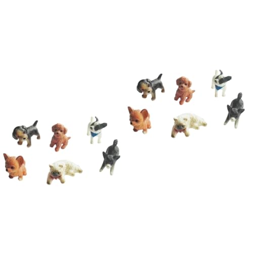 WOONEKY 12 Stk Katzen-Hunde-Figuren Spielzeug für Haustiere Tierfiguren Spielzeug Miniaturtiere kinderspielzeug spielzeug für kinder Mini-Haustier-Statue-Ornament Mini-Katze-Hund-Statue von WOONEKY