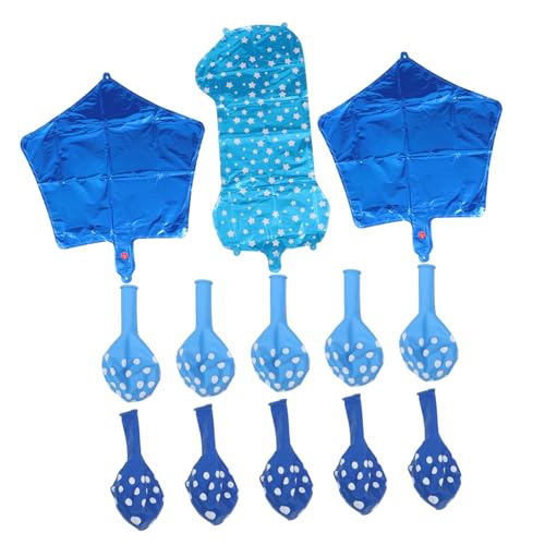 WOONEKY 13 Teiliges Set Luftballons Zur Geburtstagsfeier Für Blaues Design Mit Konfetti Perfekte Partydeko Für Den Ersten Geburtstag Und Weitere Feiern von WOONEKY