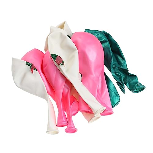 WOONEKY 15 Teiliges Flamingo Ballon Set Mit Buntem Blattdruck 5 Flamingo 5 Rosa Und 5 Grüne Luftballons Perfekte Dekoration Für Geburtstagsfeiern Hawaii Partys Und Festivals von WOONEKY