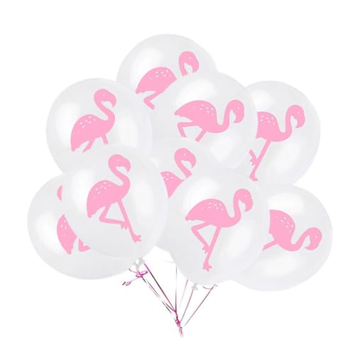 WOONEKY 15 Teiliges Hawaii Party Ballon Set Mit 12 Zoll Flamingo Ballons Rosa Gepunkteten Und Flamingo Latex Ballons Perfekte Dekoration Für Hochzeit Geburtstag Und Babyparty von WOONEKY