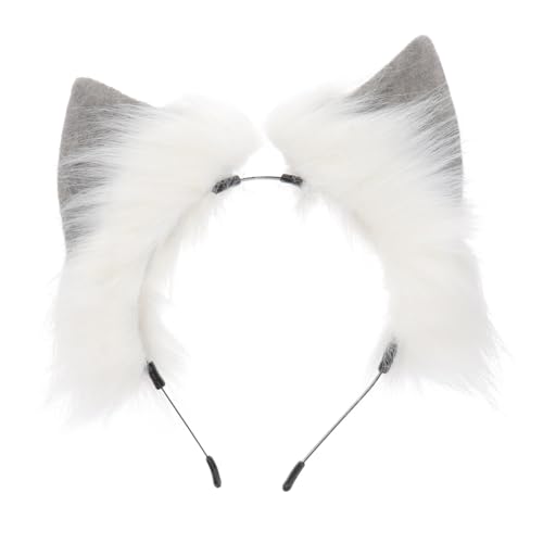 WOONEKY 1stk Stirnband Mit Tierohren Mädchen Stirnband Party-kopfschmuck Cosplay Katzenohren Haarschmuck Katze Cosplay Stirnband Ohrenstirnband Aus Kunstpelz Cosplay-haarspange Plüschstoff von WOONEKY