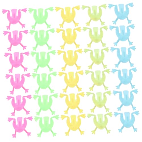 WOONEKY 200st Mini Springender Frosch Hüpfende Frösche Figuren Spielzeug Springspielzeug Lustiges Hüpfendes Froschspielzeug Frösche Spielzeug Für Kleinkinder Puzzle-spielzeug Abs von WOONEKY