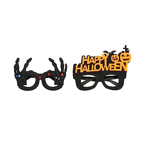 WOONEKY 2St Halloween-Brille Make-up- Partybrillen Halloween-Sonnenbrille Halloween-Kostüm-Brille halloween costume halloween kleidung Partyzubehör Halloween-Schmuck Plastik von WOONEKY