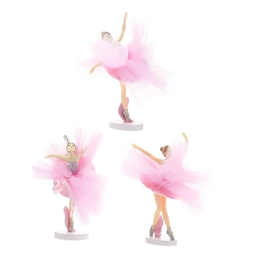 WOONEKY 3 Sets Ballerina Cake Toppers Party Kuchendekoration Kreativer Dessert Orament von WOONEKY