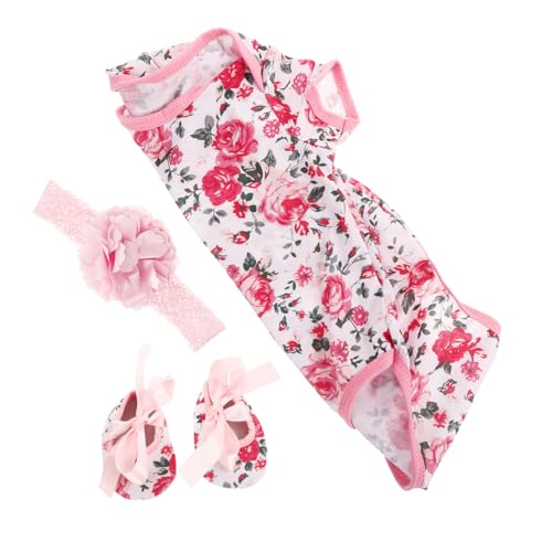 WOONEKY 3 Stück Puppenkleidung Mädchen Outfits Accessoires Neugeborene Kleidung Wiedergeborene Babypuppen Zubehör Wiedergeborene Puppen Outfits Kleidung Wiedergeborene von WOONEKY