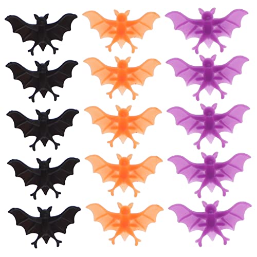 WOONEKY 300 Stk Fledermausring Halloween-Kleidung Taschenfüller für Halloween-Partys Spaß Schläger Trick halloween spielzeug halloween toys Spielzeugring Party-Hand-Accessoire Plastik von WOONEKY