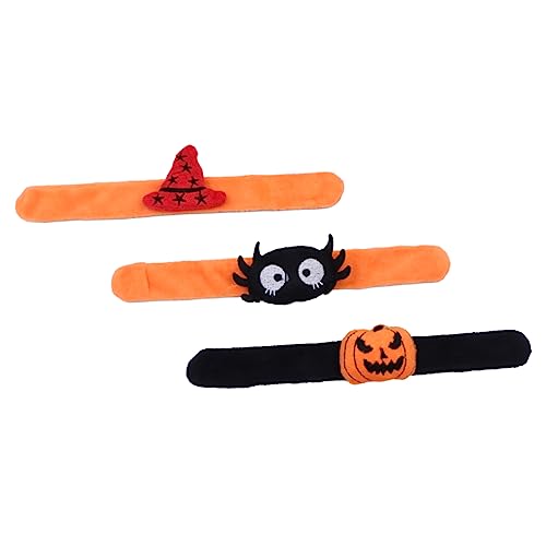 WOONEKY 3st Halloween-ring Armband Für Kinder Led-armband Party-slap-armbänder Slap-armband Pailletten-armband Kinderarmbänder Leuchtendes Armband Kinder Armreif Kinderarmband Seidentuch von WOONEKY