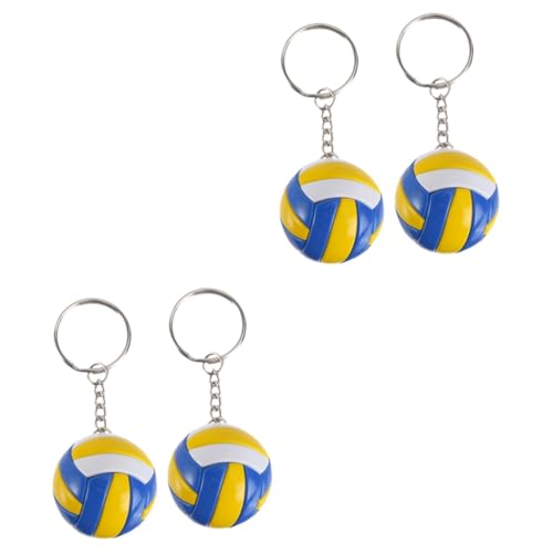 WOONEKY 4 Stück Volleyball-Modellspielzeug Basketball-Geldbörse Softball-Schlüsselanhänger schlüsselkette volleyball zubehör tragetasche Autodüfte exquisiter Taschenanhänger Schlüsselbund von WOONEKY