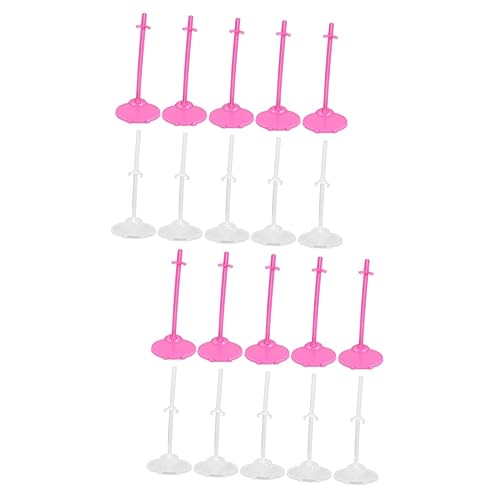 WOONEKY 40 STK Fester Stützrahmen für Puppenspielzeug doll Accessories Spielzeugständer Rosa Puppenständer Rahmengestell für Puppenhalter Kleiderständer für Puppen Puppenständerhalter von WOONEKY