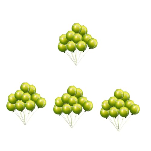 WOONEKY 40 Stk Aufblasbarer Tennisballon Tennisballons Requisiten Hochzeitsballon Partygeschenke für Tennis aufblasbare Tennisballons Luftballons aus Aluminiumfolie Ballon-Requisite Green von WOONEKY