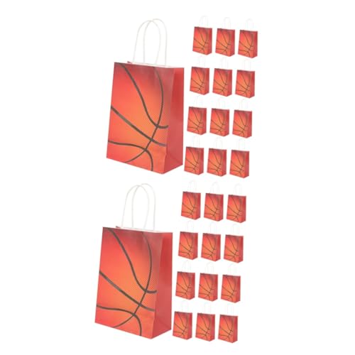 WOONEKY 48 Stk Basketball-partygeschenktüte Geschenkverpackungsbeutel Basketball-geschenktüten Große Geschenktüte Packtaschen Für Floristen Festival-geschenktüte Weißes Kraftpapier von WOONEKY