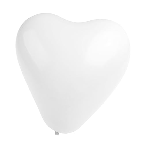 WOONEKY Herz Luftballons Kreative Latex Ballons Für Partys Hochzeiten Und Feierlichkeiten Weiße Herzballons Zur Dekoration Ideal Für Valentinstag Und Geburtstagsfeiern von WOONEKY