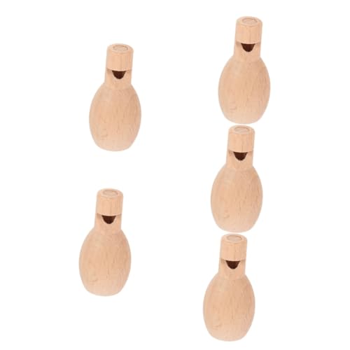 WOONEKY 5st Mini-kinderpfeife Pfeifenspielzeug Aus Holz Kleine Pfeifen Spielzeug Kinderspielzeug Aus Holz Diy Holzpfeife Für Kinder Musikalisches Spielzeug Blanko-pfeife Aus Holz Hölzern von WOONEKY