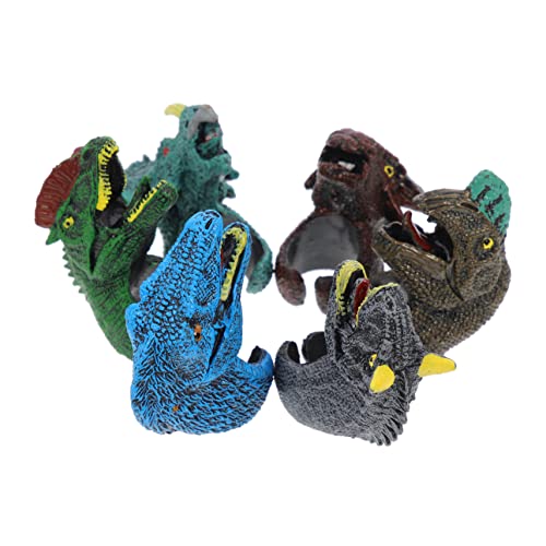 WOONEKY 6 Stück Dinosaurier Ring Spielzeug Kinderringe Kinder Tierringe Tier Ring Spielzeug Partygeschenke Für Kinder Geschenktüten Kinder Partygeschenke Geschenktüten Kinder von WOONEKY