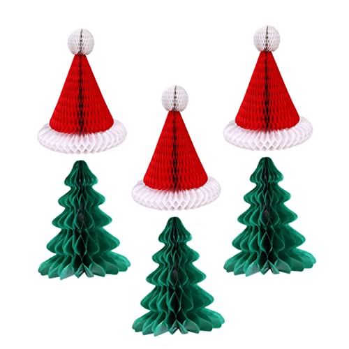 WOONEKY Weihnachtsbaum Dekoration Honigwaben Anhänger Festliche Hängende Ornamente Für Weihnachten Ideal Als Partydeko Und Für Die Weihnachtsfeier von WOONEKY