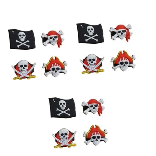 WOONEKY 72 Stück Piratenringe Cartoon Totenkopfringe Fingerringe von WOONEKY