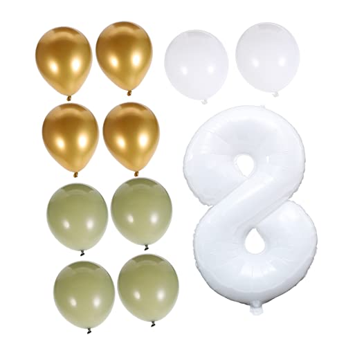 WOONEKY 8 Jahre Geburtstagsfeierballons 1 Satz Latexballons Pastellfarben Mit Schmetterling Motiven Für Eine Fröhliche Dekoration Zum Kindergeburtstag Ideal Für Jungen Und ädchen von WOONEKY