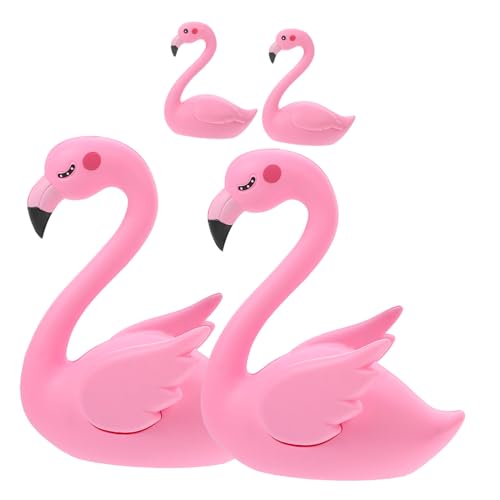 WOONEKY 8 Stk Flamingo-ornament Weihnachtsfigur Dekoration Flamingo-partydekorationen Flamingo-miniatur Dekoration Zum Kuchenbacken Kuchendekorationen Autodekoration Flamingo-schmuck von WOONEKY