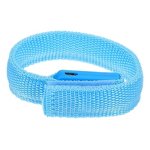 WOONEKY Led-leuchtarmband Nachtsicherheitsarmband Leichtes Leuchtband Wiederaufladbare Led-armbänder Led-slap-armbänder Sportarmbänder Blinkendes Sportarmband Laufendes Armband Stoff Blue von WOONEKY