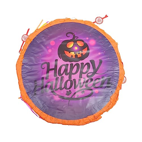 WOONEKY Piinata Halloween Außendekorationen Kinderspielzeug Halloween-piñata-spielzeug Jack o Lantern Piñata Requisiten Kindergeburtstag Dekoration Outdoor- Pinata Papier Violett von WOONEKY