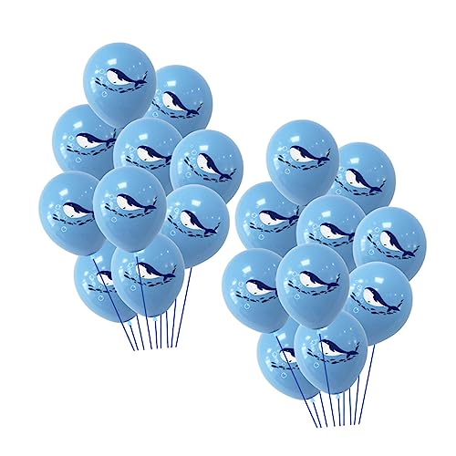 WOONEKY Wal-Ballon-Set 20 Stück aufblasbar aus Latex mit Helium oder Luft für Wal-Babyparty- von WOONEKY