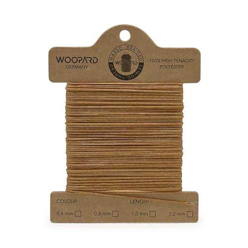 Woopard 0,8mm Leder Nähen Gewachste Faden Handnähen Hand Sewing Thread Caramel 100 Meter von WOOPARD