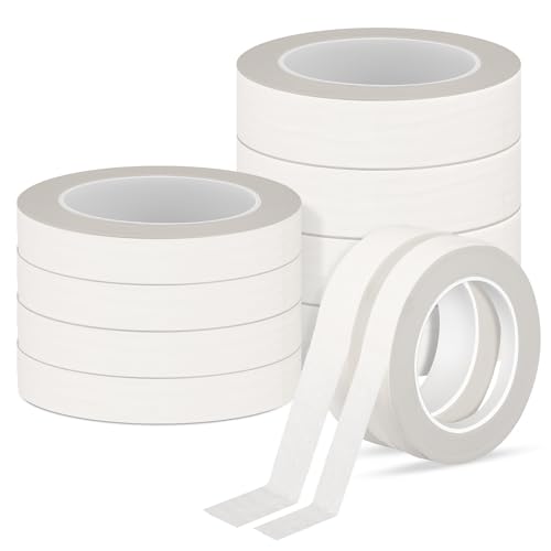 WOOWAIR 10 Stück Maler-Kreppband, 5 Rollen 50m x 30mm + 5 Rollen 50m x 20mm Abdeckband Set, Universelles Abdeckband zum Malen und Dekorieren, Klebeband für Malerarbeiten, Malerkrepp für Renovierung von WOOWAIR