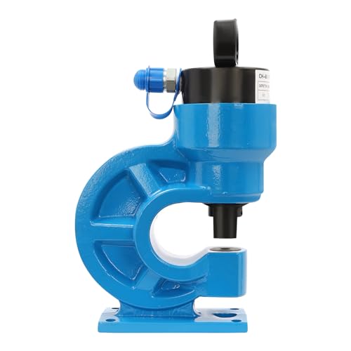 CH-60 Hydraulische Locher Werkzeug, 31T Hydraulic Knockout Kit (3/8",1/2", 5/8", 3/4"), Lochstanze Puncher Werkzeug für Eisenplatte Kupfer Bar Aluminium Edelstahl (Blau) von WOQLIBE