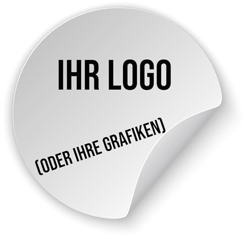 100 personalisierbare Mehrzweck-Aufkleber – Fügen Sie Ihr Logo oder Ihre Grafik ein. Wählbare Größe von 2 cm bis 20 cm. Ideal für Dekorationen, Etiketten, und kreative Projekte (kreisförmig) von WORLD SELL