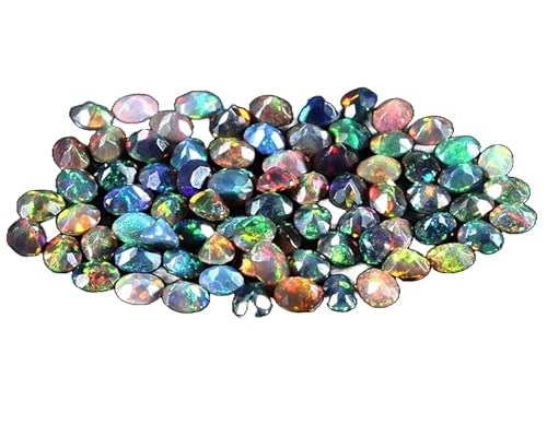 5x3MM Ethiopian Black Opal,1Pcs Cabochon Rare Quality Ethiopian Black Opal,1Pcs OVAL Cabochon Ethiopian Opal Cabochon Natural welo opal multi fire opal loose Gemstone For Jewelry Making von WORLD WIDE GEMS