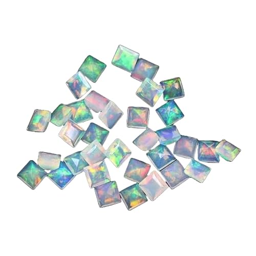 5x5MM Ethiopian Opal,20Pcs Cabochon Rare Quality Ethiopian Opal,20Pcs SQUARE Cabochon Ethiopian Opal Cabochon Natural welo opal multi fire opal loose Gemstone For Jewelry Making von WORLD WIDE GEMS