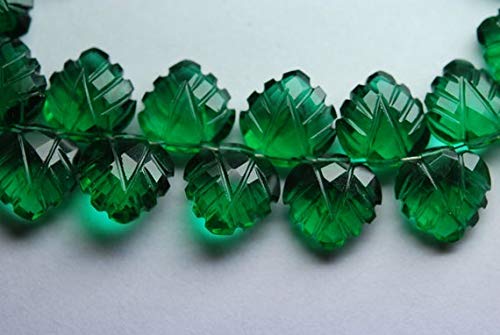 BEADS GEMSTONE 1 Matched Pairs,Green Chrome Diopside Quarz Carving Faceted Heart Shape Briolettes,12mm Code-HIGH-53509 von WORLD WIDE GEMS