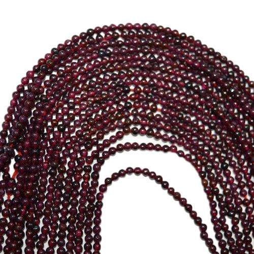 BEADS GEMSTONE 1 Strand Granat Runde Runde 4-5 mm 13 Zoll Lange Länge Code-HIGH-67948, Edelstein Metall Stein von WORLD WIDE GEMS