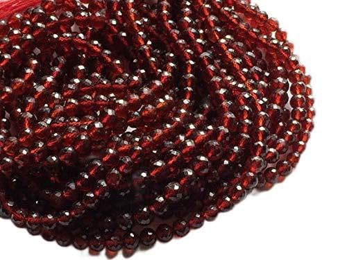 BEADS GEMSTONE 1 Strand Natural Granat Faceted Rondelle Beads, Red Granat Beads, 5,5-6mm Beads, AAA Granat Beads, 8 Inch Code-HIGH-17254 von WORLD WIDE GEMS