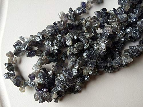 BEADS GEMSTONE 1 Strand Natural Iolite Rough Chips - Iolite Raw Perlen - Natural Iolite Perlen - Iolite Edelstein Perlen - 7mm - 11mm - 90 Stück 14 Zoll Code-HIGH-18511 von WORLD WIDE GEMS