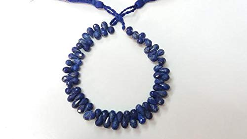 BEADS GEMSTONE 1 Strand Natural Lapis Lazulli Drop Briolette - Drop Perlen Measure 5X7-7X9Mm - 8 Zoll Long Code-HIGH-37923, Edelstein Metall Stein von WORLD WIDE GEMS