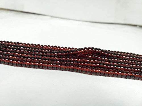 BEADS GEMSTONE 1 Strand Natural Mosambik Garnet Plain 4,5-5mm 13 Zoll Strand Code-HIGH-38513, Edelstein Metall Stein von WORLD WIDE GEMS